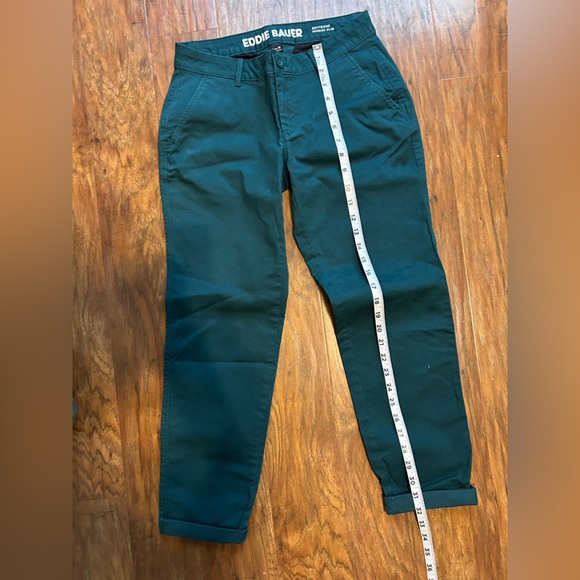 Eddie Bauer Women's Teal Chinos Size Petite 0 Fall Autumn - Picture 5 of 9